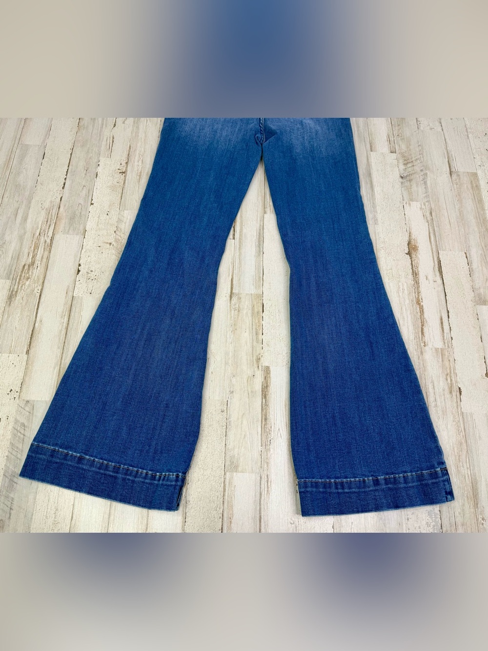 Judy Blue Jeans Womens 3/26 (25x31) Blue Mid Rise Trouser Flare Fit - Picture 11 of 11